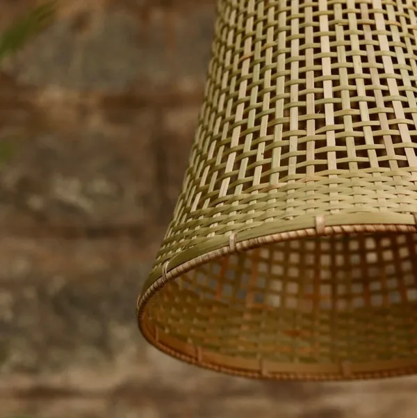 Chụp Đèn Tre Hình Chuông Nongpoh