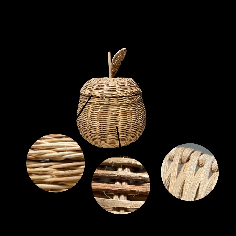 Giỏ Mây Tre Hình Trái Táo
