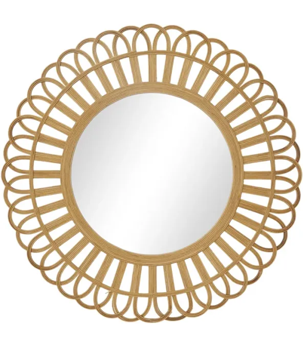 Gương tròn gỗ tự nhiên Wymore