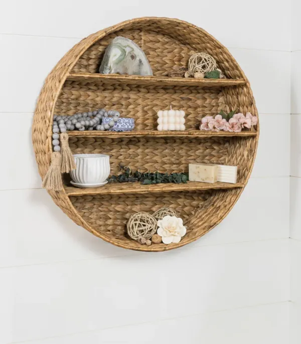 Kệ tầng hình tròn bằng lục bình bộ 3 chiếc Aarthi