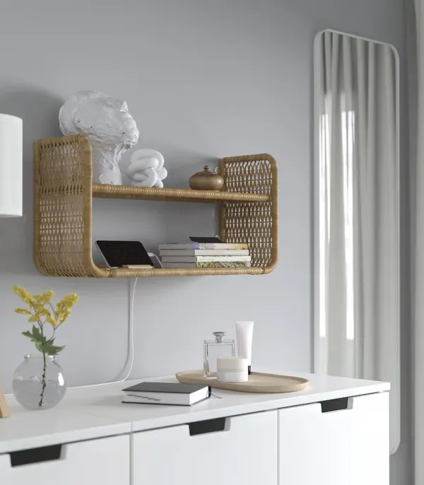 Kệ treo tường bằng mây