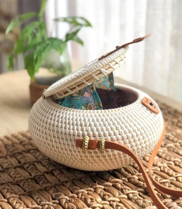 Túi mây tròn trắng